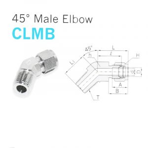 CLBM – 45Â° Male ELbow