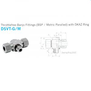 DSVT-G/M – Throttlefree Banjo Fittings (BSP/Metric Paralled) with DKAZ-Ring