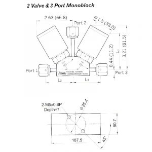 Diagram And Tabel Of Dimensions – 2 Valve & 3 Port