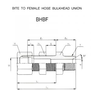 BHBF – Bite To Female Hose Bulkhead Union
