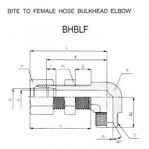 BHBLF – Bite To Female Bulkhead Elbow