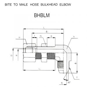 BHBLM – Bite To Male Bulkhead Elbow