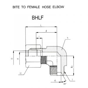 BHLF – Bite To Female Hose Elbow