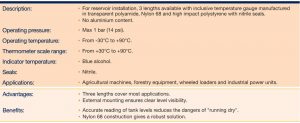 Fluid Level Temperatur Gauges