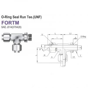 FORTM – O-Ring seal Run Tee (UNF)