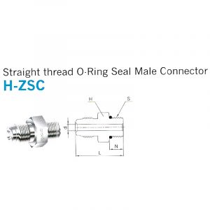 H-ZSC – Straight Thread  O-Ring Seal Male Connector