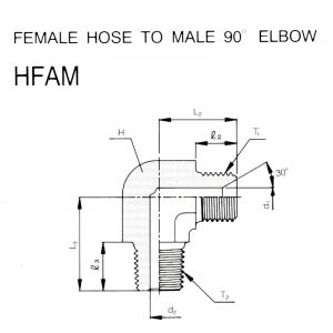 HFAM – Female Hose To Male 90° Elbow