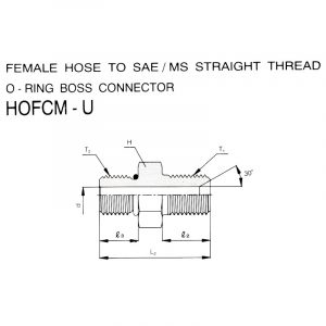 HOFCM-U – Female Hose To SAE/MS Straight Thread O-Ring Boss Connector