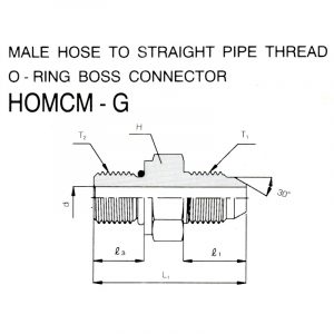 HOMCM-G – Male Hose To Straight Pipe Thread O-Ring Boss Connector
