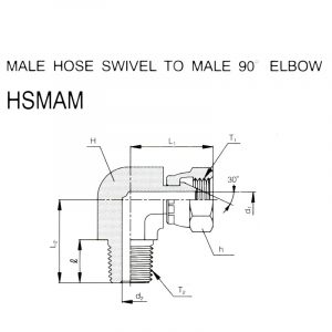 HSMAM – Male Hose Swivel To Male 90° Elbow