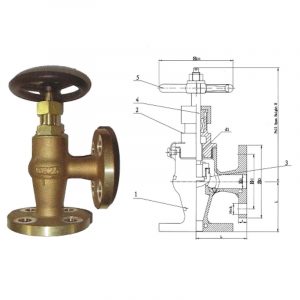 JIS F7302 Bronze 5K Angle Valve