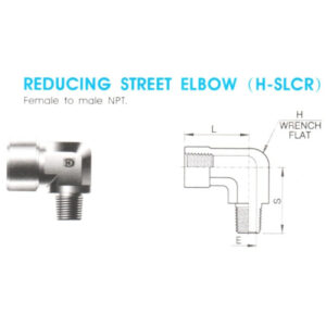 Reducing Street Elbow (H-SLCR) – Female To Male NPT