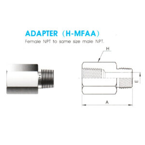 Adapter (H-MFAA) – Female NPT To Same Size Male NPT