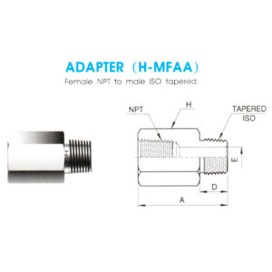 Adapter (H-MFAA) – Female NPT To Male ISO Tapered