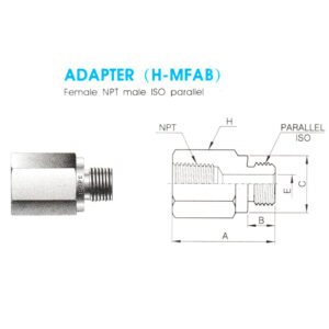 Adapter (H-MFAB) – Female NPT To Male ISO Parallel