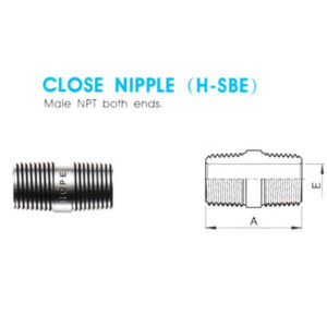 Close Nipple (H-SBE) – Male NPT Both Ends