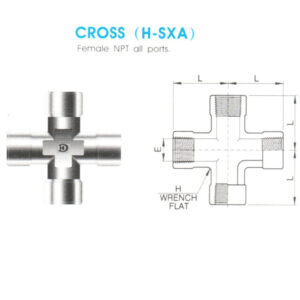 Cross (H-SXA) – Female NPT all ports