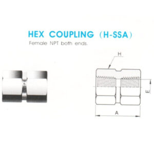 Hex Coupling (H-SSA) – Female NPT Both Ends