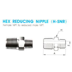 Hex Reducing Nipple (H-SNR) – Female NPT To Reduced Male NPT